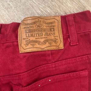 Limited jeans Vintage soft cotton size 4 red jeans